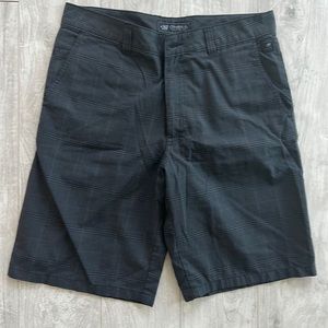 O’Neill black plaid shorts size 31